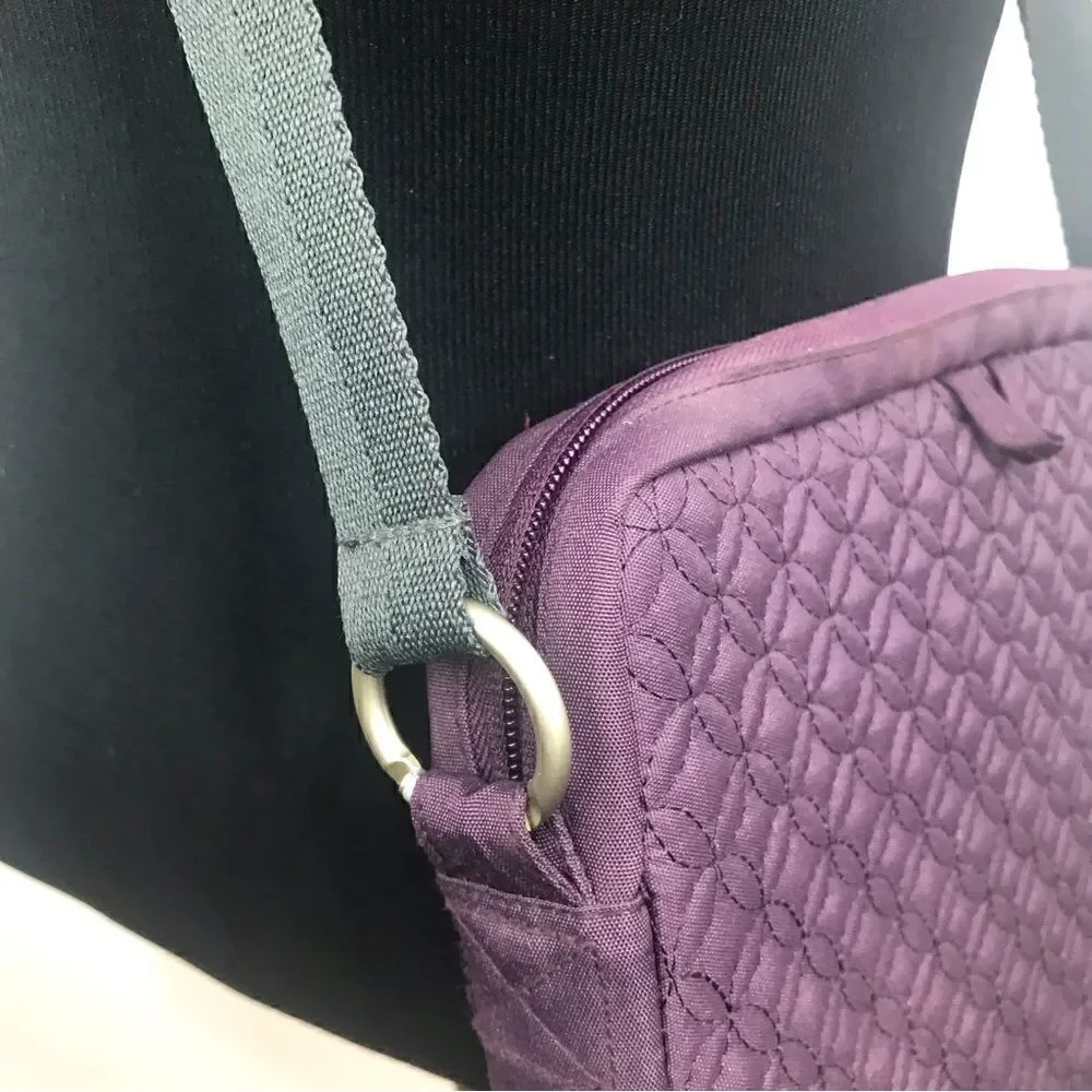 Belkin Quilted Purple Padded Zipper Sleeve Crossbody Device Bag